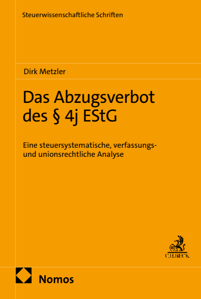 Cover des Buchs: Das Abzugsverbot des § 4j EStG
