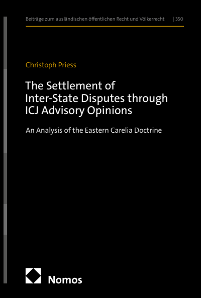 Cover des Buchs: The Settlement of Inter-State Disputes through ICJ Advisory Opinions
