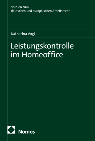 Cover des Buchs: Leistungskontrolle im Homeoffice