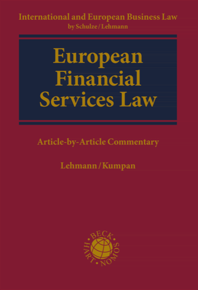 Cover des Buchs: European Financial Services Law